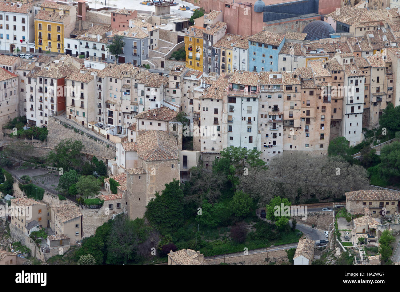Historische Häuser in der Altstadt von Cuenca, Spanien Stockfotografie ...