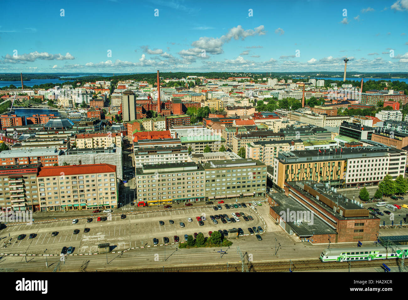 Skyline der Stadt, Tampere, Finnland Stockfotografie - Alamy