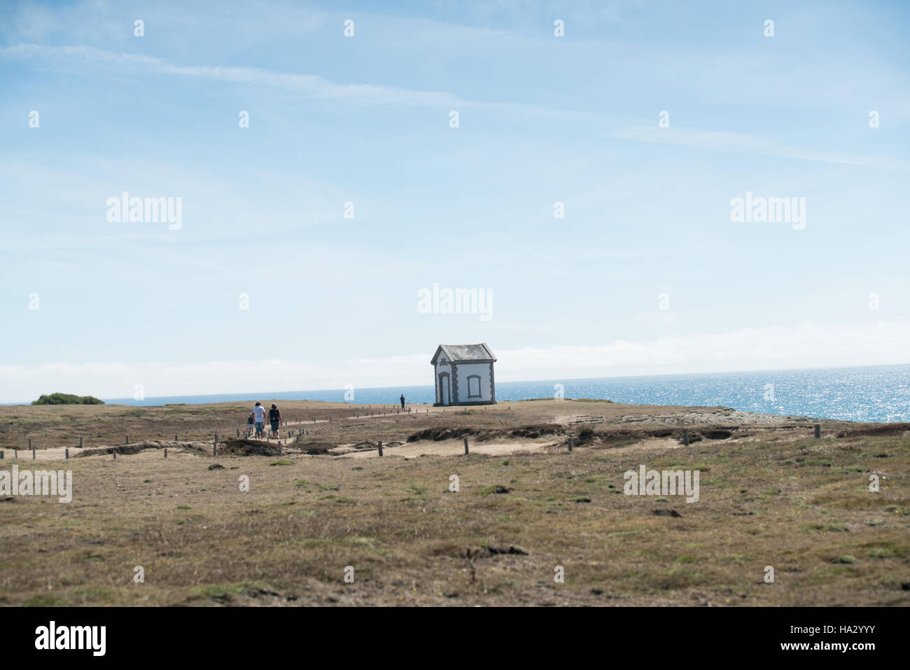 Fuß auf die natürliche Küste von Belle-Ile-de-Mer Stockfoto