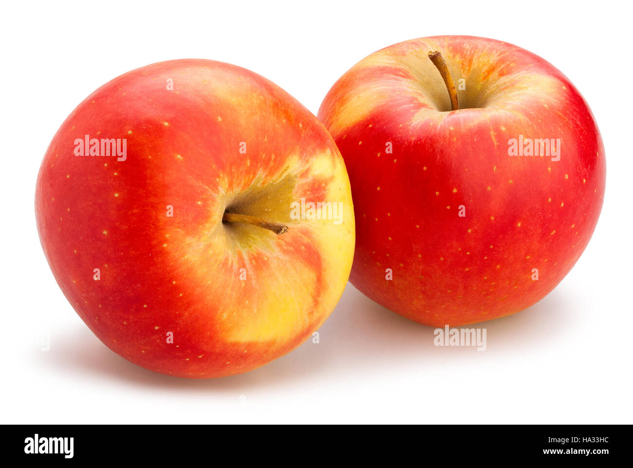 rote Äpfel, isoliert Stockfoto