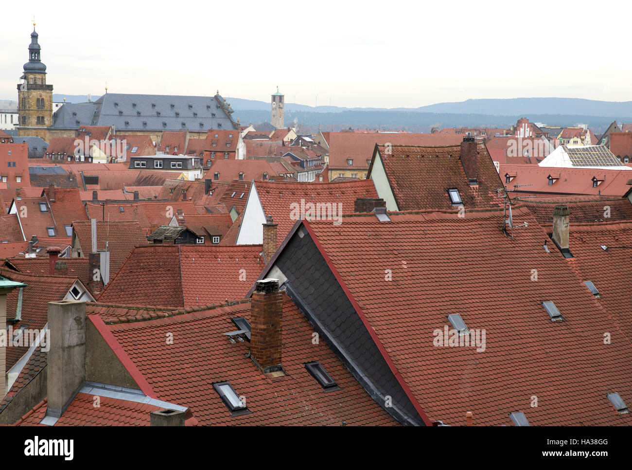 Dächer, Bamberg Deutschland, Bayern. Stockfoto