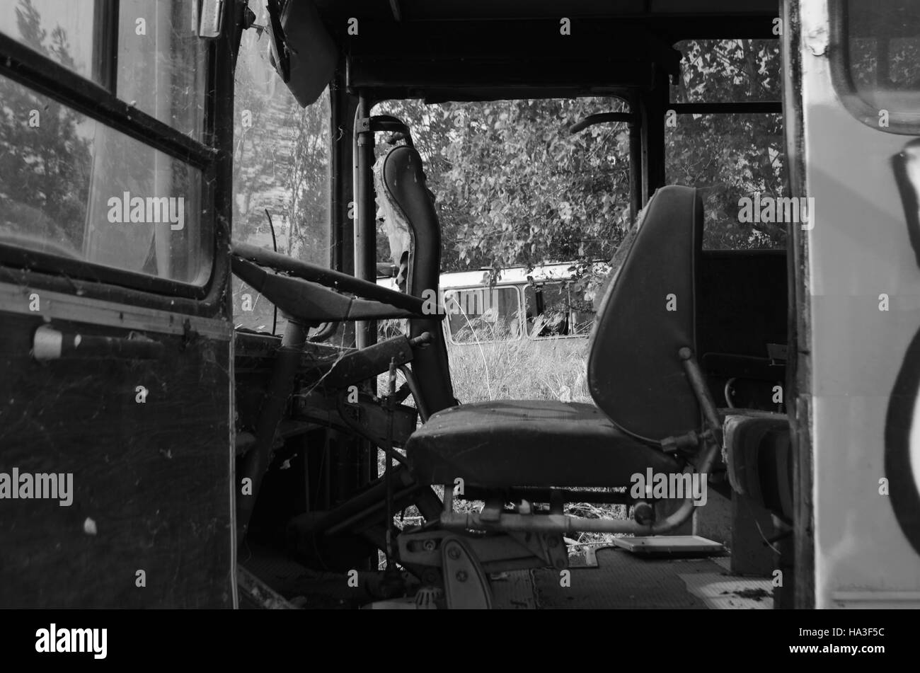 Urban Exploration Fotografie Abenteuer, Spaziergang in verlassenen Ort Stockfoto