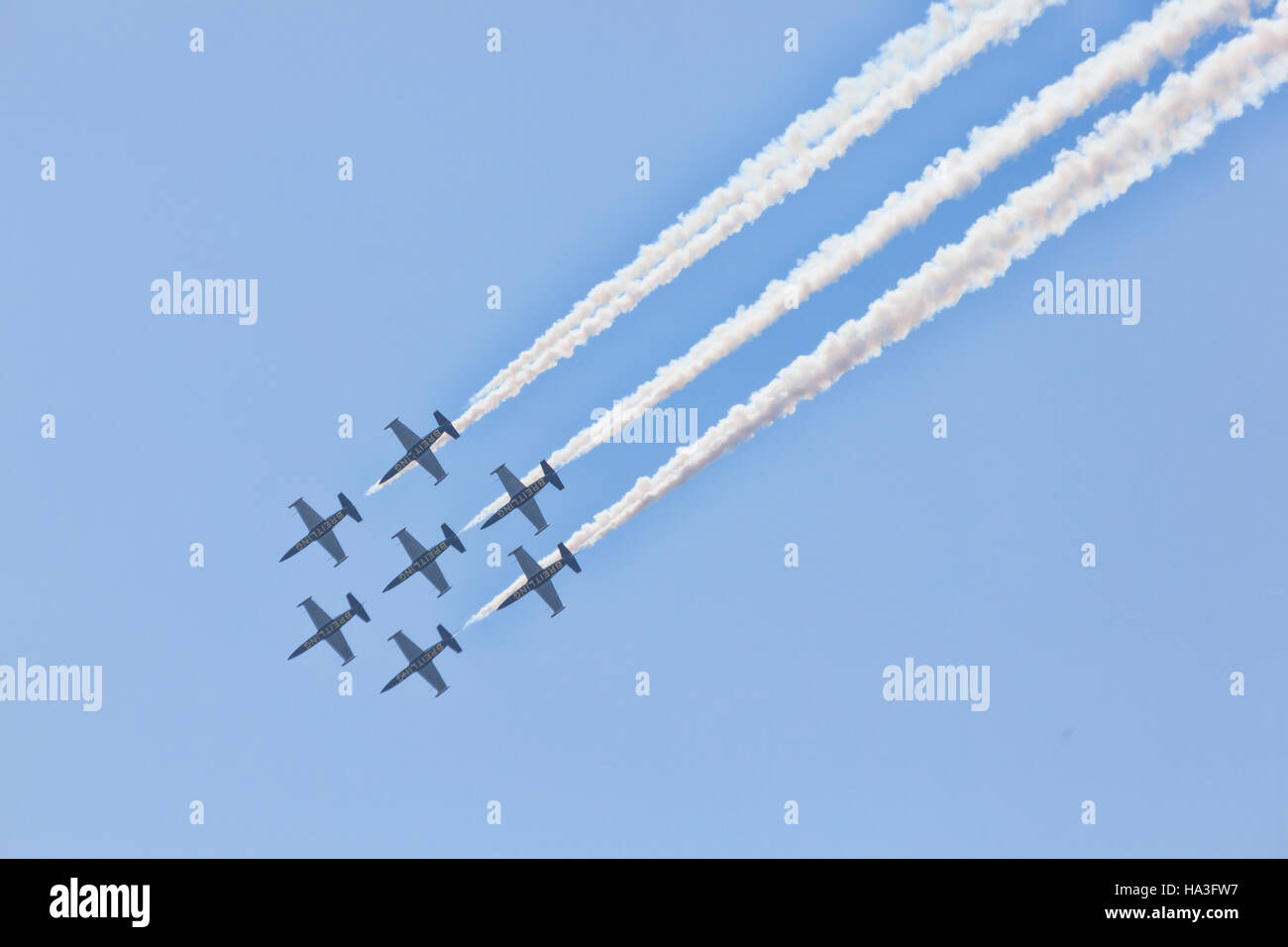 CNE Flugschau, Breitling Jet team Amerikatour erklingt in der Canadian National Exhibition in Toronto, Ontario, Kanada Stockfoto