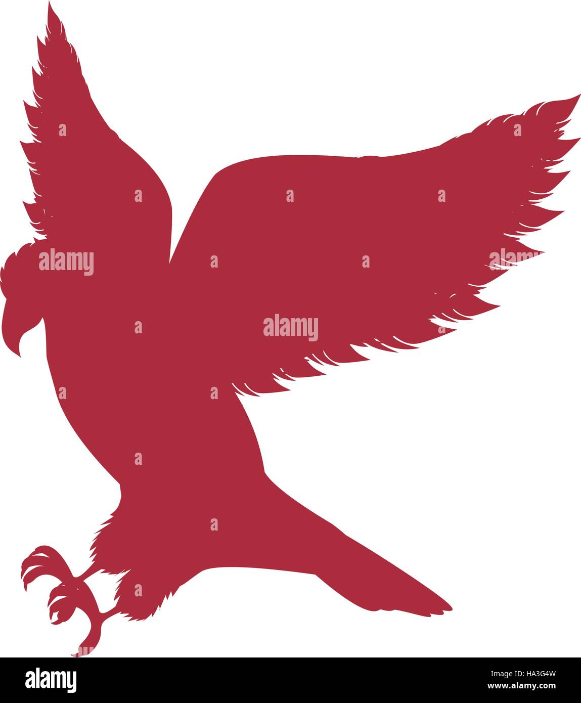 roten Silhouette Adler Jagd Symbol Vektor-illustration Stock Vektor
