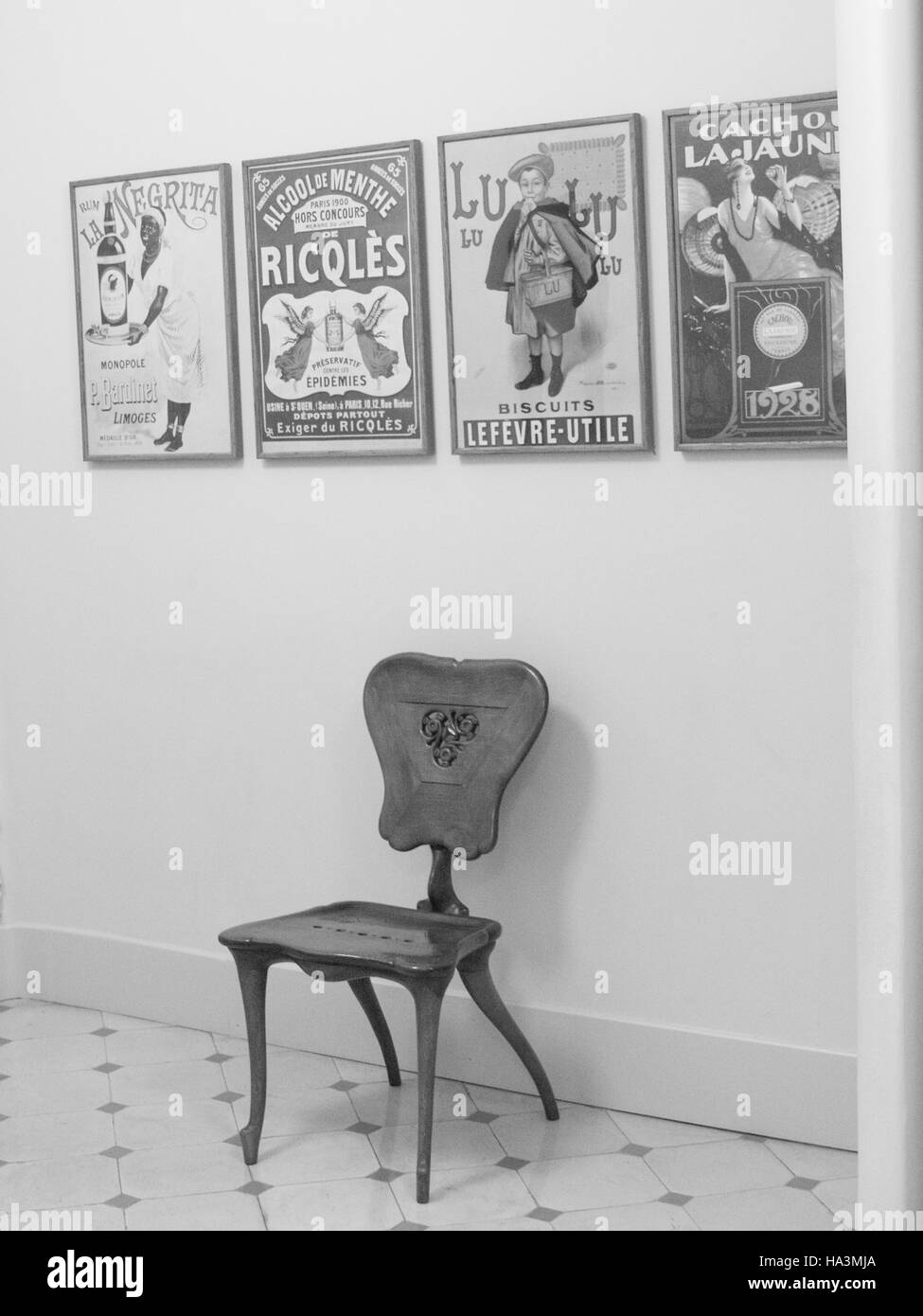 Museum-Stuhl Stockfoto