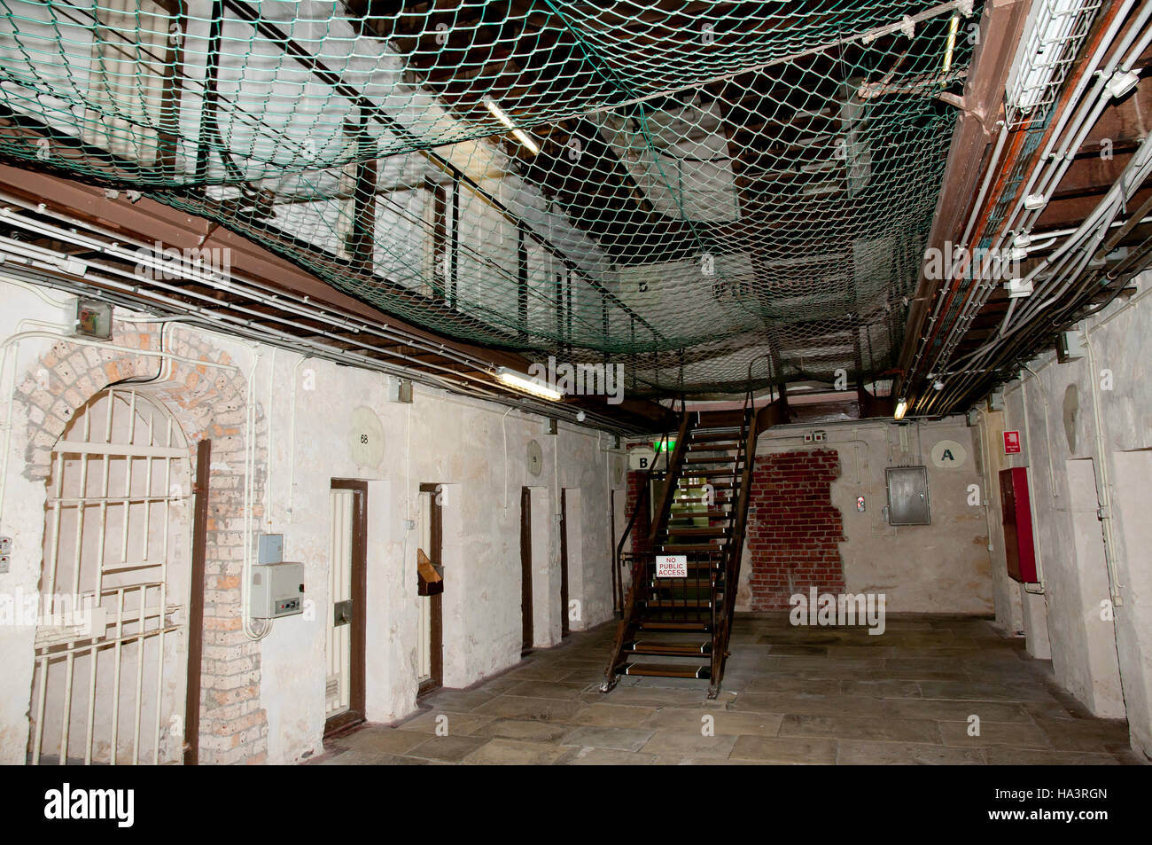 Fremantle alten Gefängnis Korridor - Australien Stockfoto