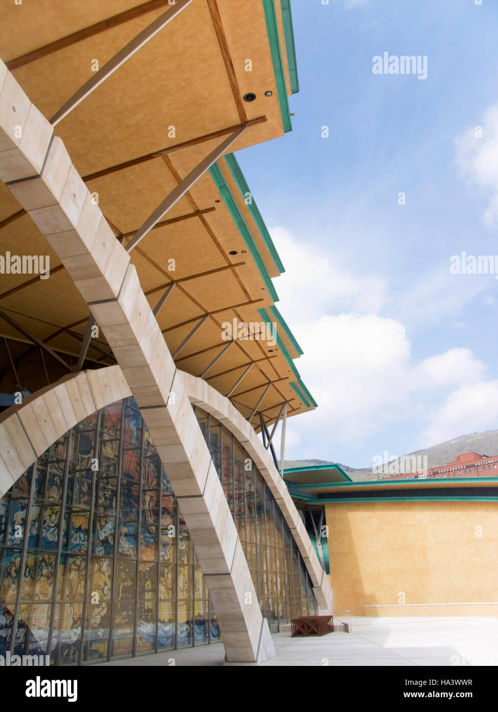 San Pio da Pietrelcina oder Wallfahrtskirche Padre Pio, Architekt Renzo Piano, in San Giovanni Rotondo, Foggia, Apulien, Italien Stockfoto