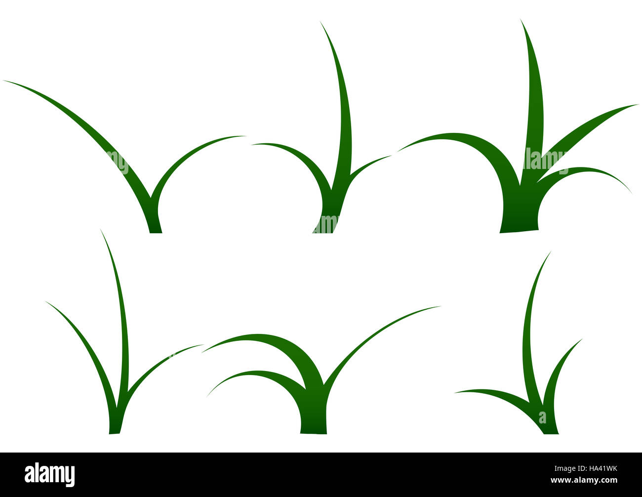 Der Stiel des Grases festgelegt. Grass isoliert und Grass Vektor-illustration Stockfoto