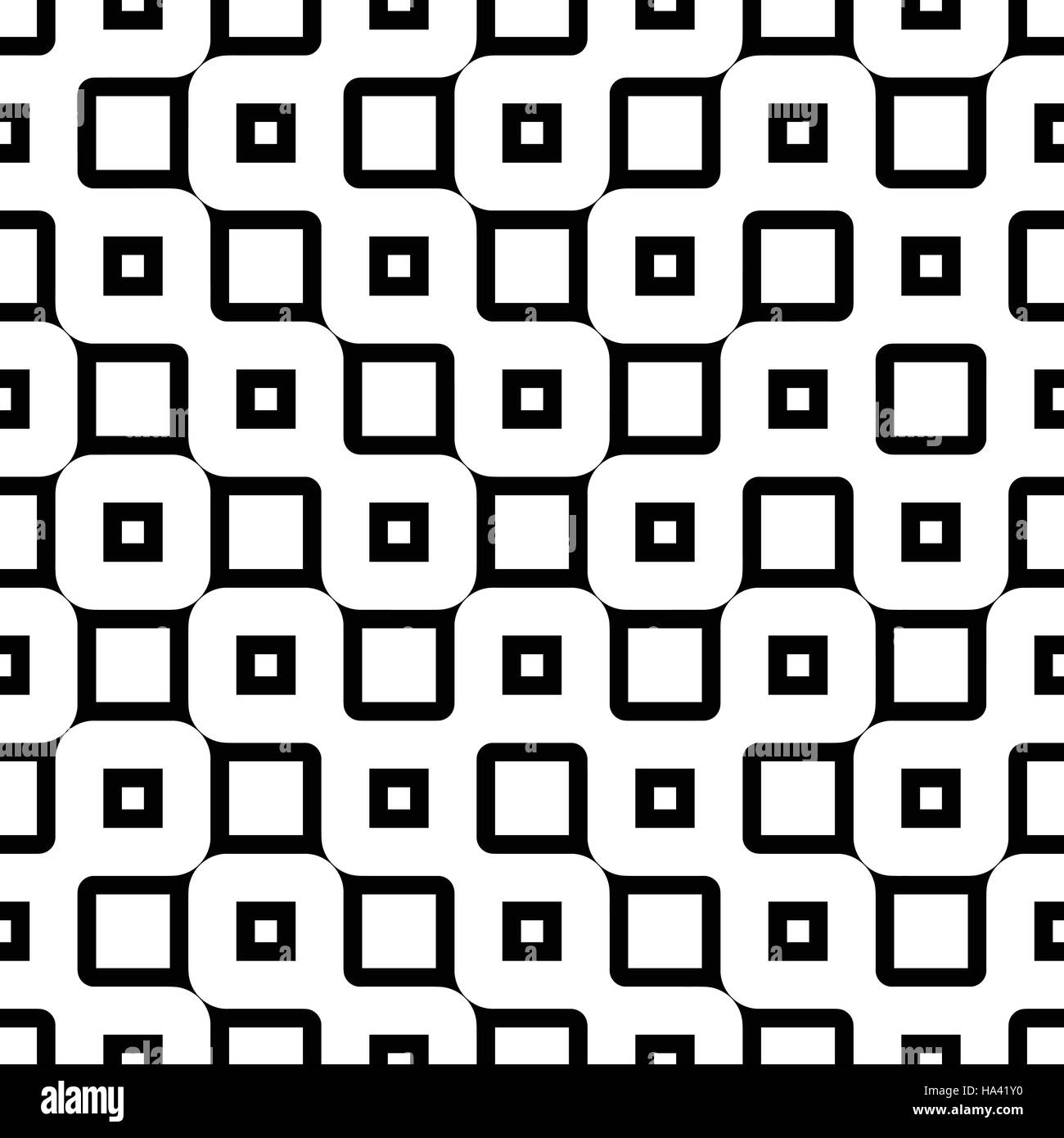 Vektor nahtlose schwarz-weiß verworrenen Runde Streifen Vintage geometrisch abstrakten Hintergrund. perfekt geeignet für Hintergrundbilder, Web-Design, texti Stock Vektor