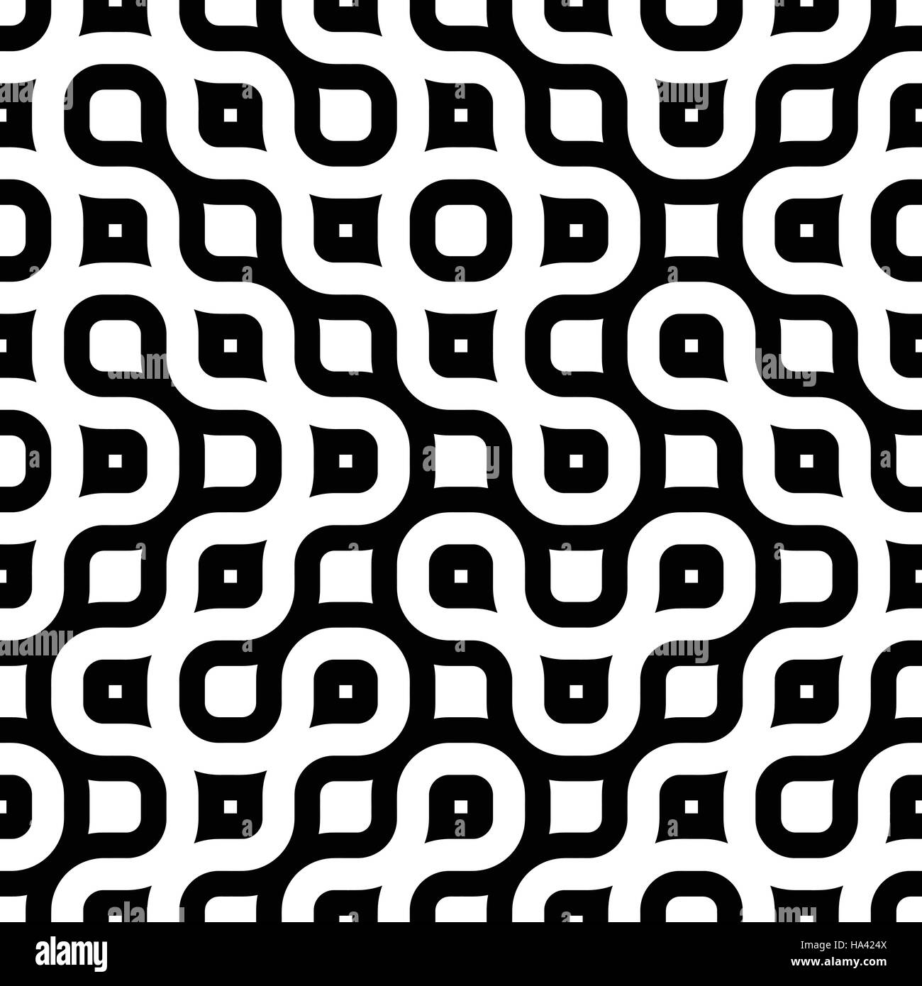 Vektor nahtlose schwarz-weiß verworrenen Runde Streifen Vintage geometrisch abstrakten Hintergrund. perfekt geeignet für Hintergrundbilder, Web-Design, texti Stock Vektor