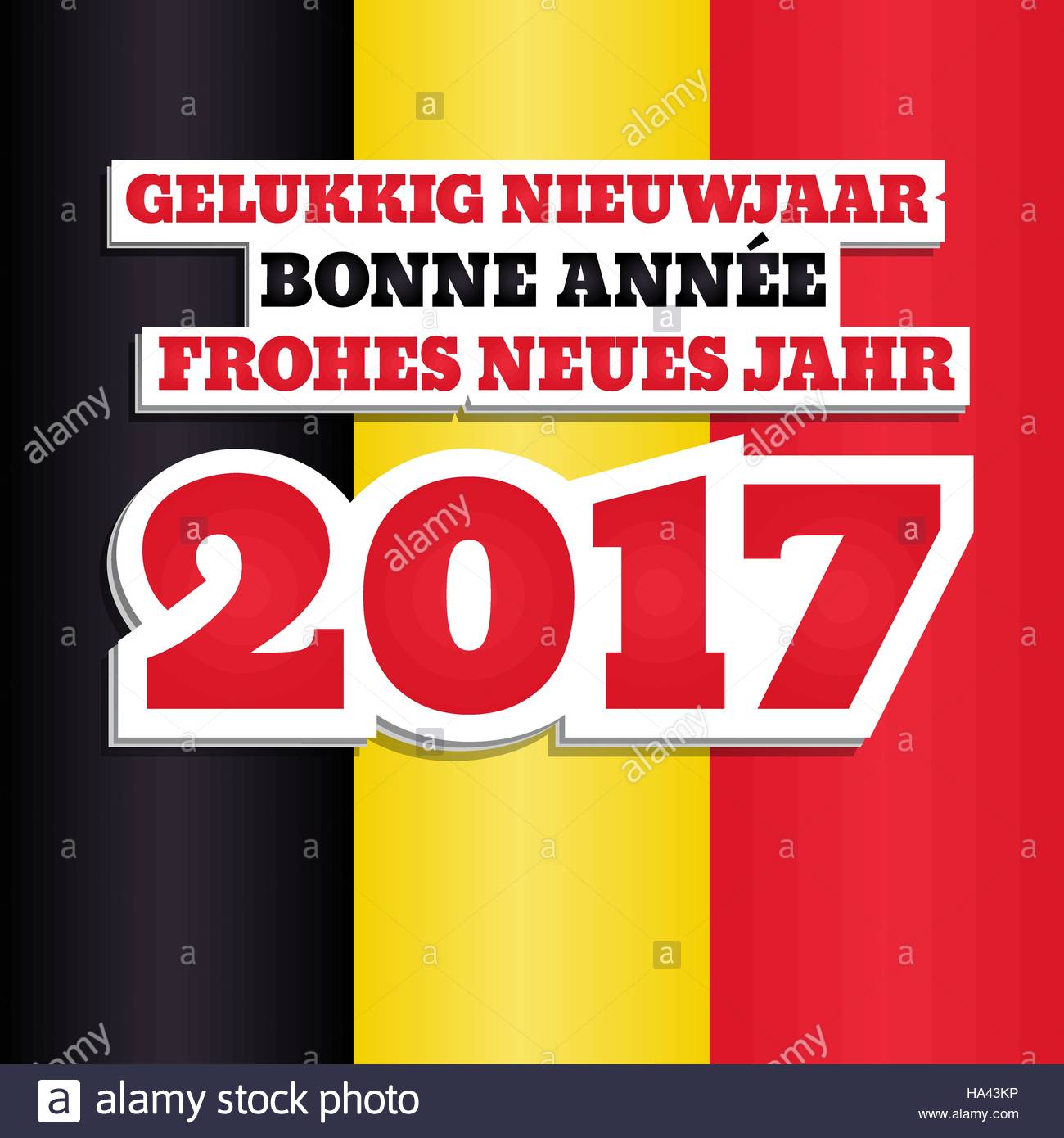 Vektor Grußkarte Mit Text Happy New Year 2017 In Niederländisch