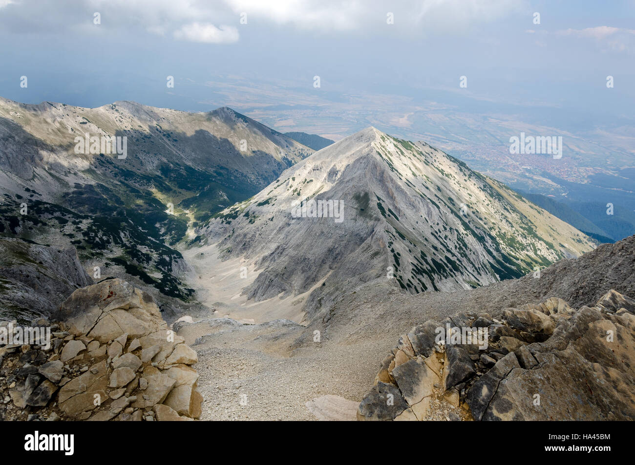 Panorama des Pirin-Gebirges, Bulgarien Stockfoto