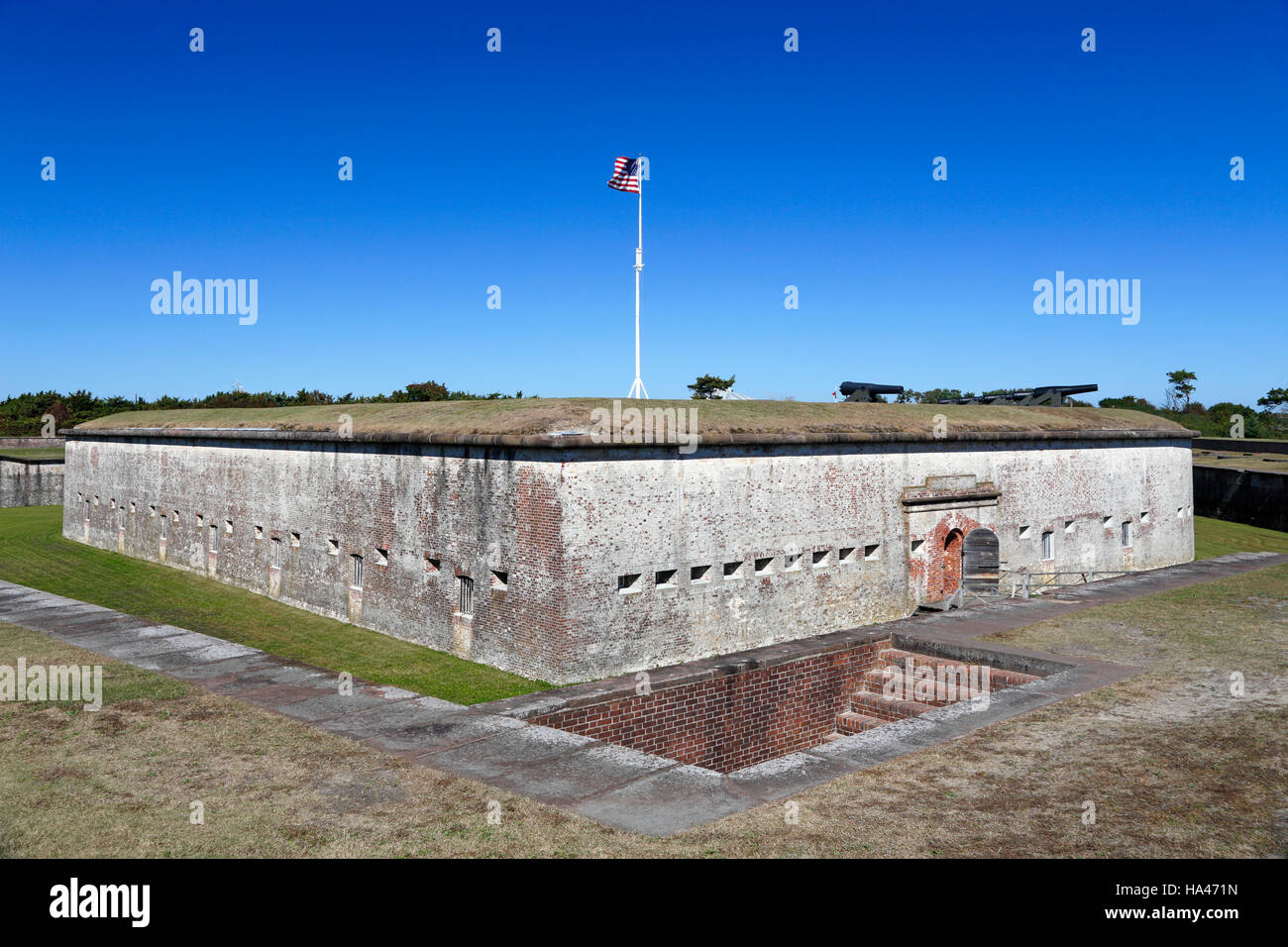 Fort Macon State Park, North Carolina, in der Nähe von Atlantic Beach und Morehead City auf der Crystal Coast. Stockfoto