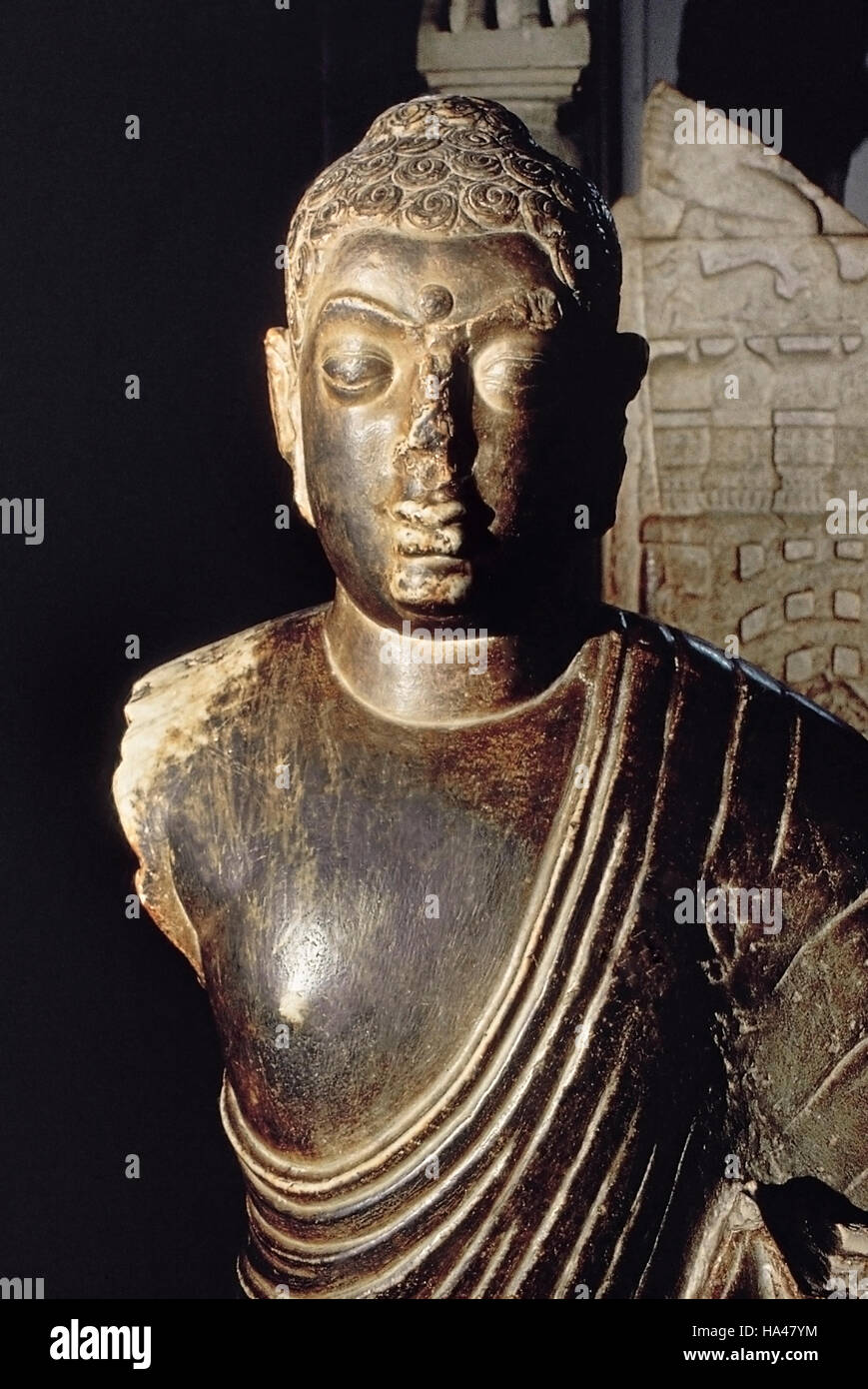 Amaravati Stupa, Standing Buddha: volle Runde. Indien, 1. Jahrhundert v. Chr. Stockfoto