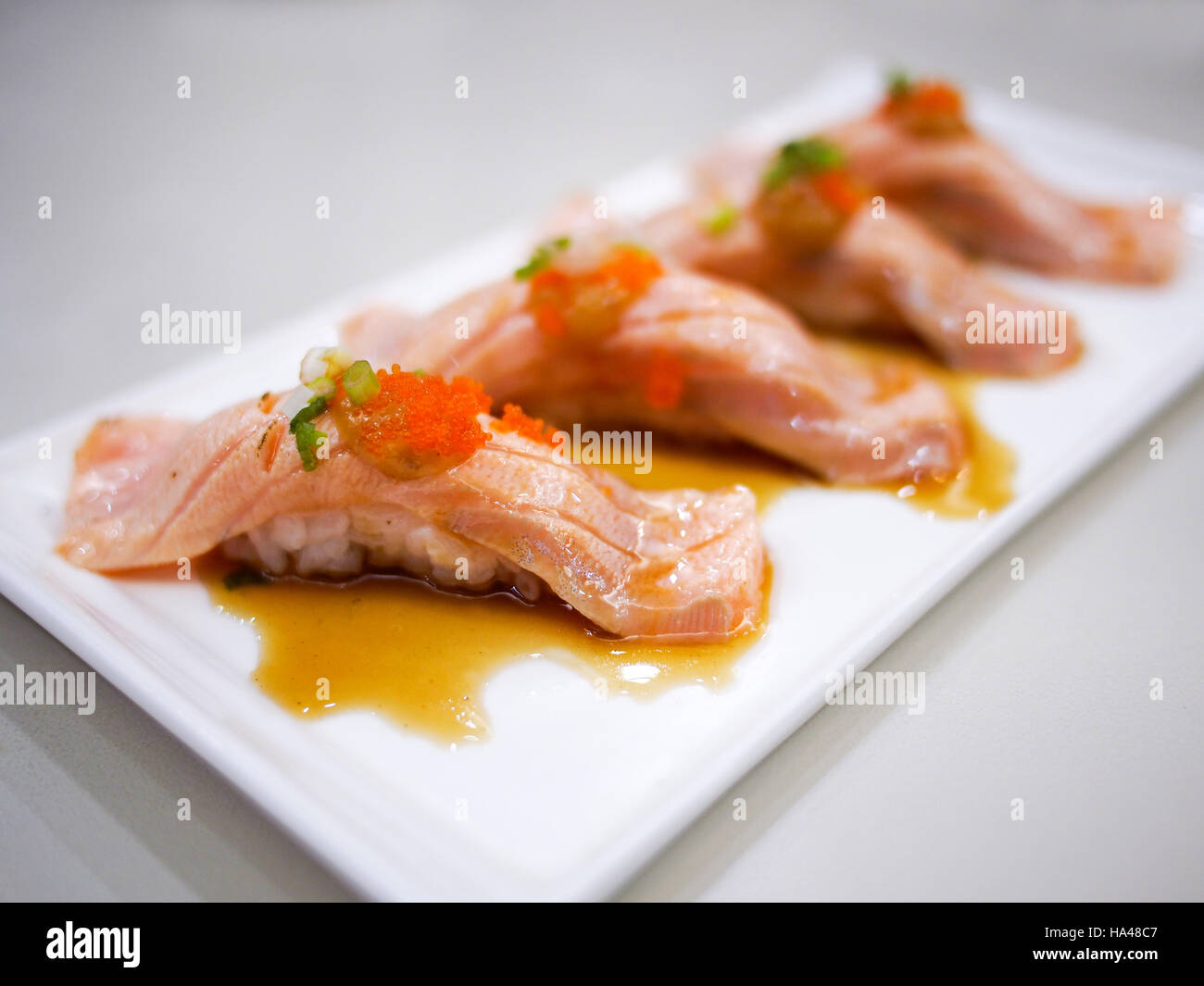 Lachs sushi Stockfoto