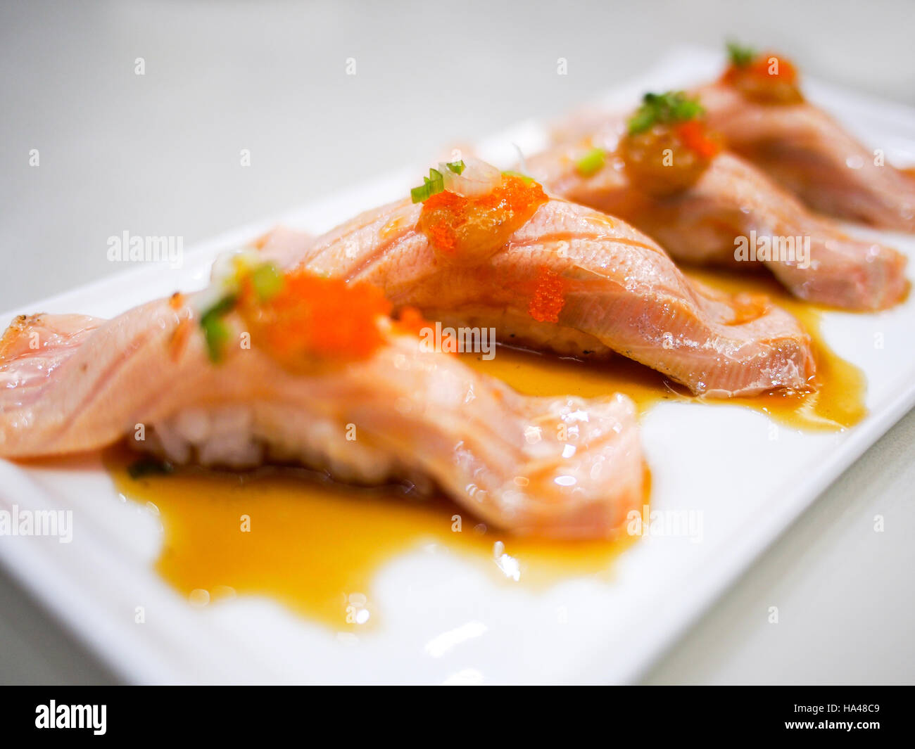 Lachs sushi Stockfoto