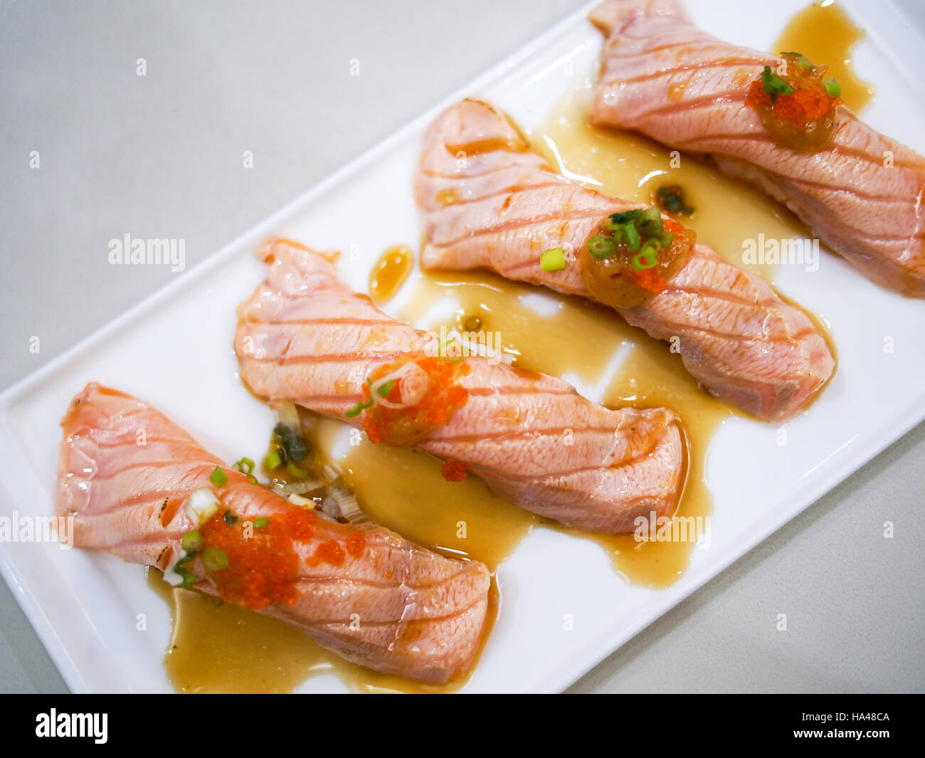 Lachs sushi Stockfoto