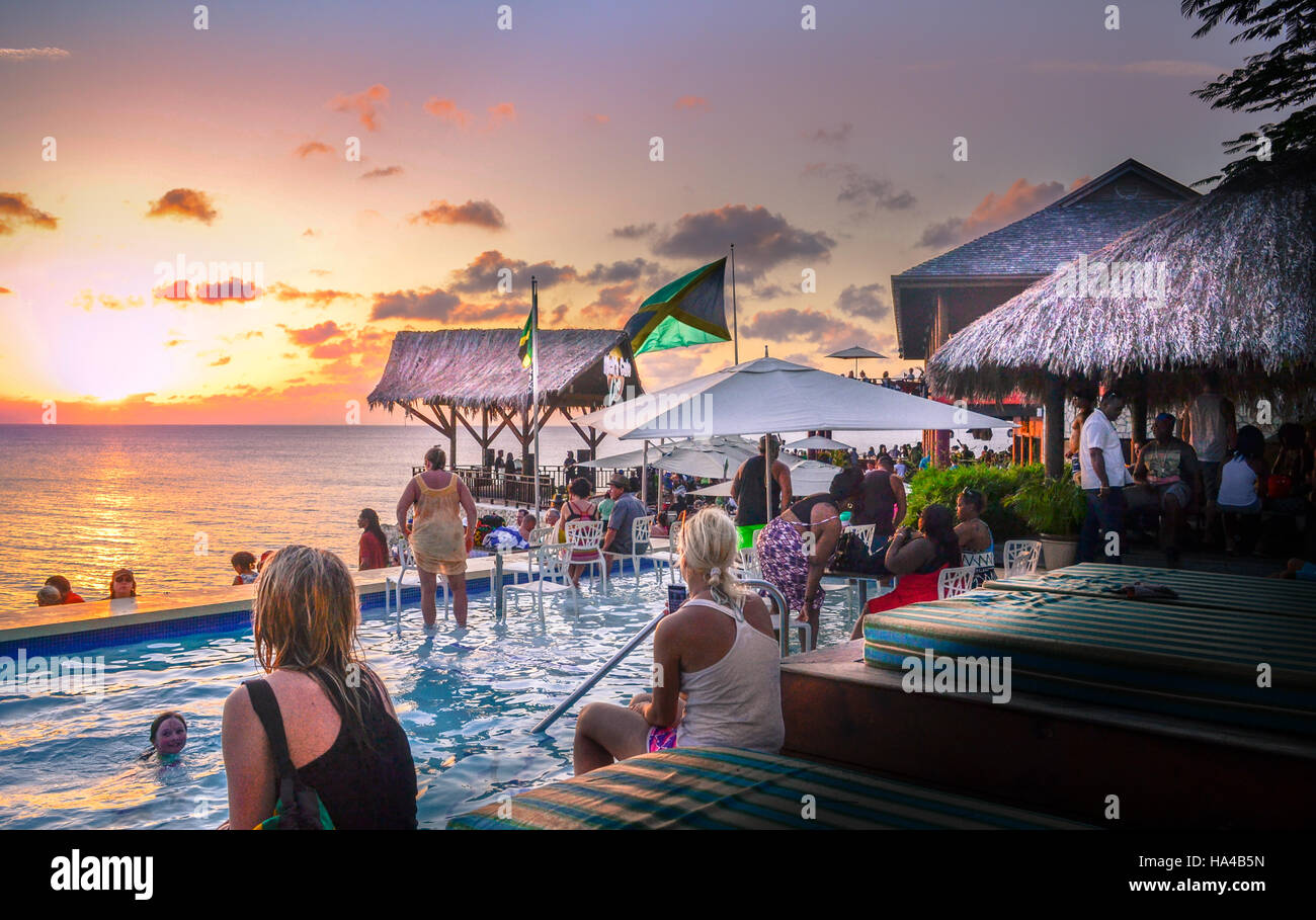 Negril Ricks Café entspannen Stockfoto