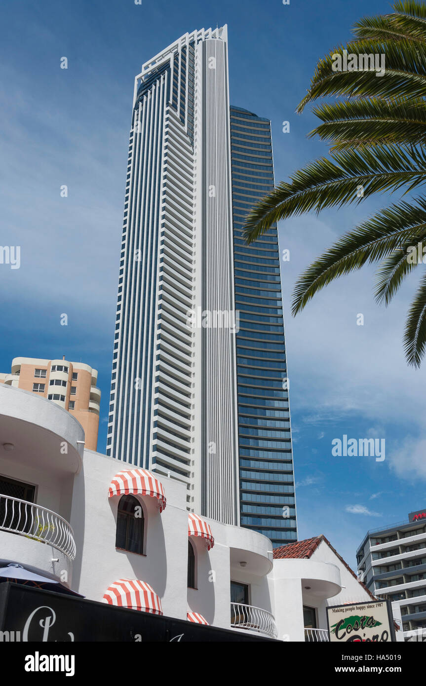 Modernes Apartment Tower, Surfers Paradise, City of Gold Coast, Queensland, Australien Stockfoto