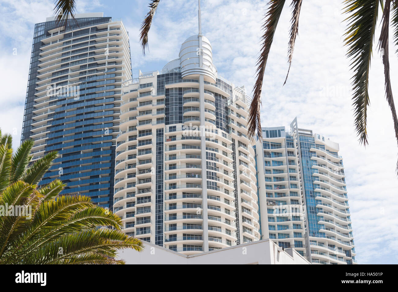 Modernes Apartment-Türme, Surfers Paradise, City of Gold Coast, Queensland, Australien Stockfoto