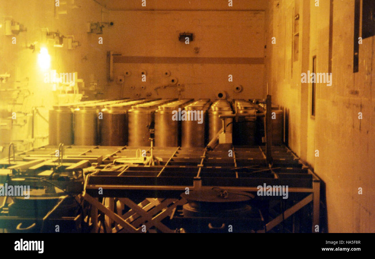 Das West Valley Demonstrationsprojekt des US-Energieministeriums konzentriert sich auf die Vorbereitung und Bewirtschaftung der Verlagerung hochaktiver Abfälle. Dieses Projekt ist für die Umweltsicherheit von entscheidender Bedeutung, da es den umweltverträglichen Umgang mit nuklearen Abfällen betrifft. Stockfoto