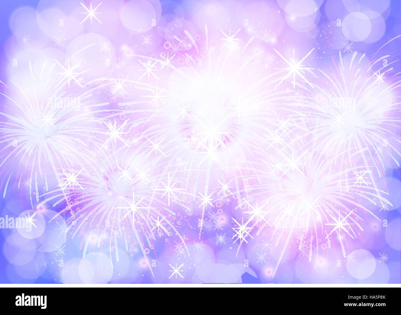 Blau und lila Textur Hintergrund Bokeh und das Feuerwerk Stock Vektor