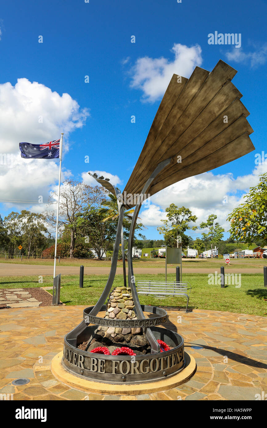 YUNGABURRA, Australien - 11. September 2016: Afghanistan Allee der Ehre ist eine Gedenkstätte zur Erinnerung an alle, die im Kampf gegen serviert Stockfoto