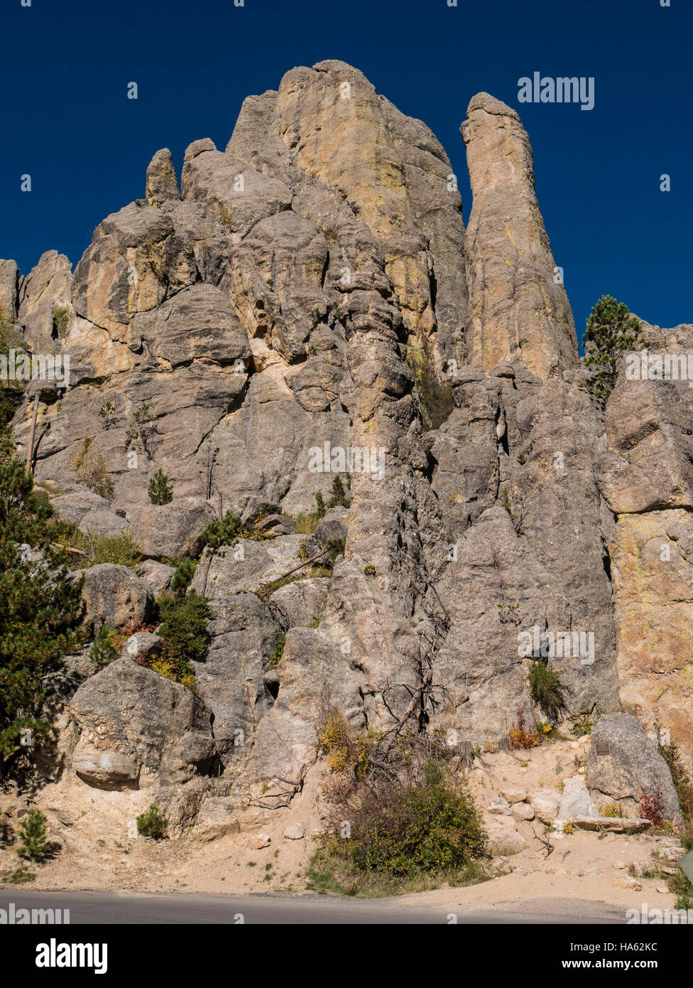 Cathedral Spires, Needles Highway, Custer State Park, Custer, South Dakota. Stockfoto