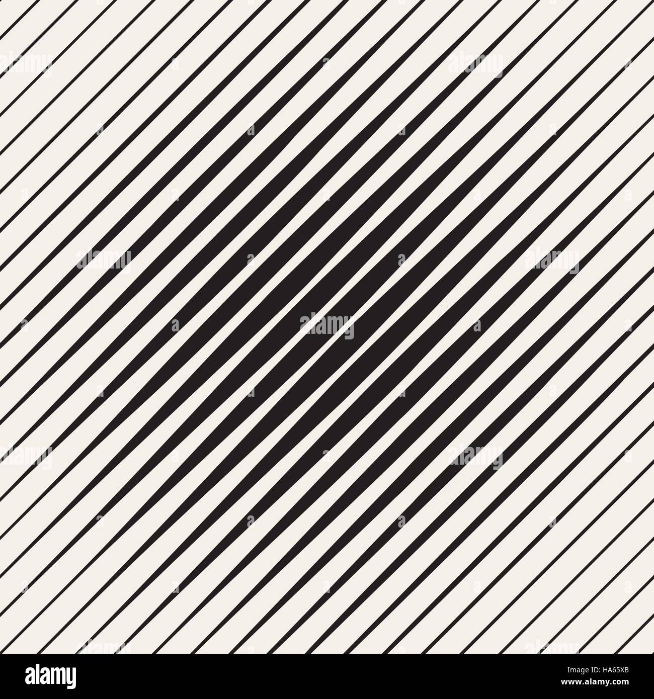 Nahtlose schwarz-weiß parallele Diagonale Linien Halbton Vignette Vektormuster Stock Vektor