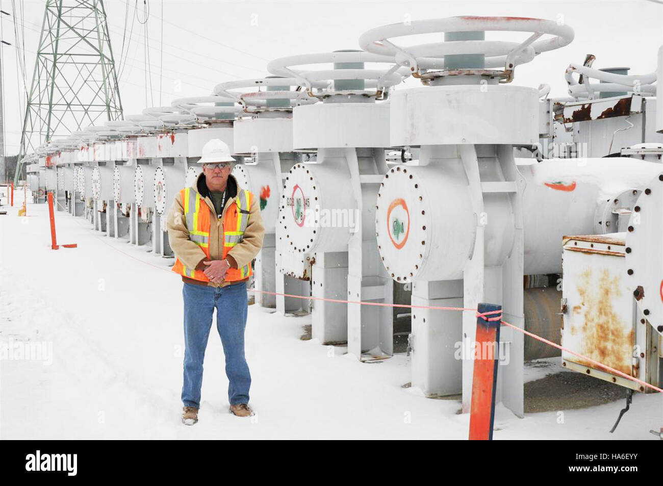 Der Standort Portsmouth, der vom Energieministerium verwaltet wird, konzentriert sich auf Umweltmanagement, nukleare Sicherheit und Energieeffizienz und trägt so zur Energiepolitik und nachhaltigen Entwicklung bei. Stockfoto