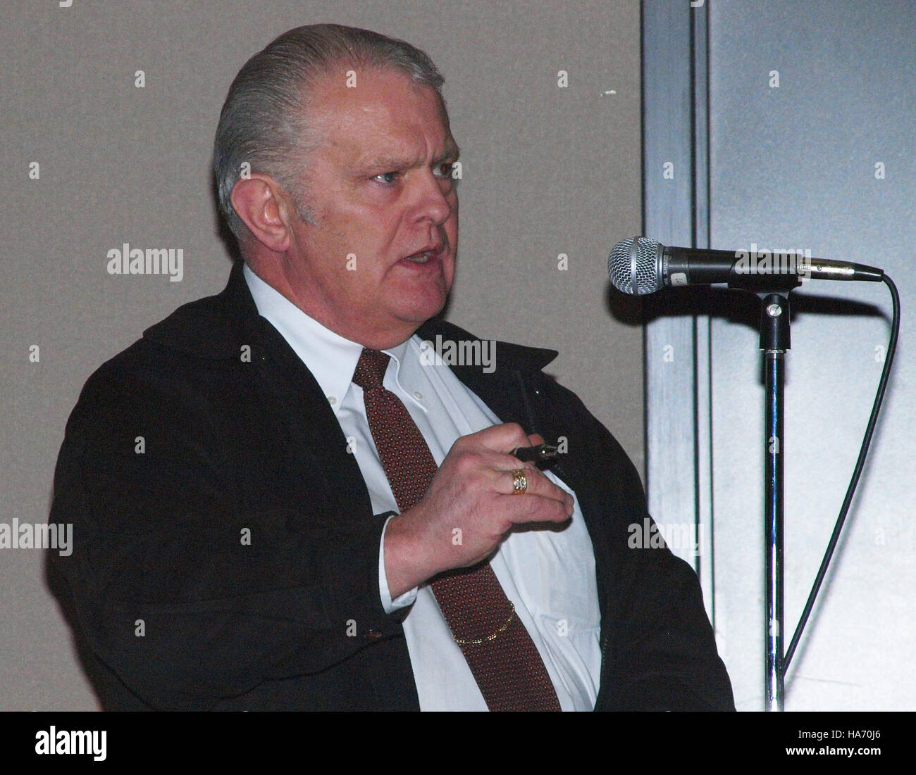 Al Wilson auf einem Jobforum in Washington, das sich auf die Entwicklung von Arbeitskräften und Karrieremöglichkeiten in Nationalparks und Umweltsektoren konzentriert. Stockfoto