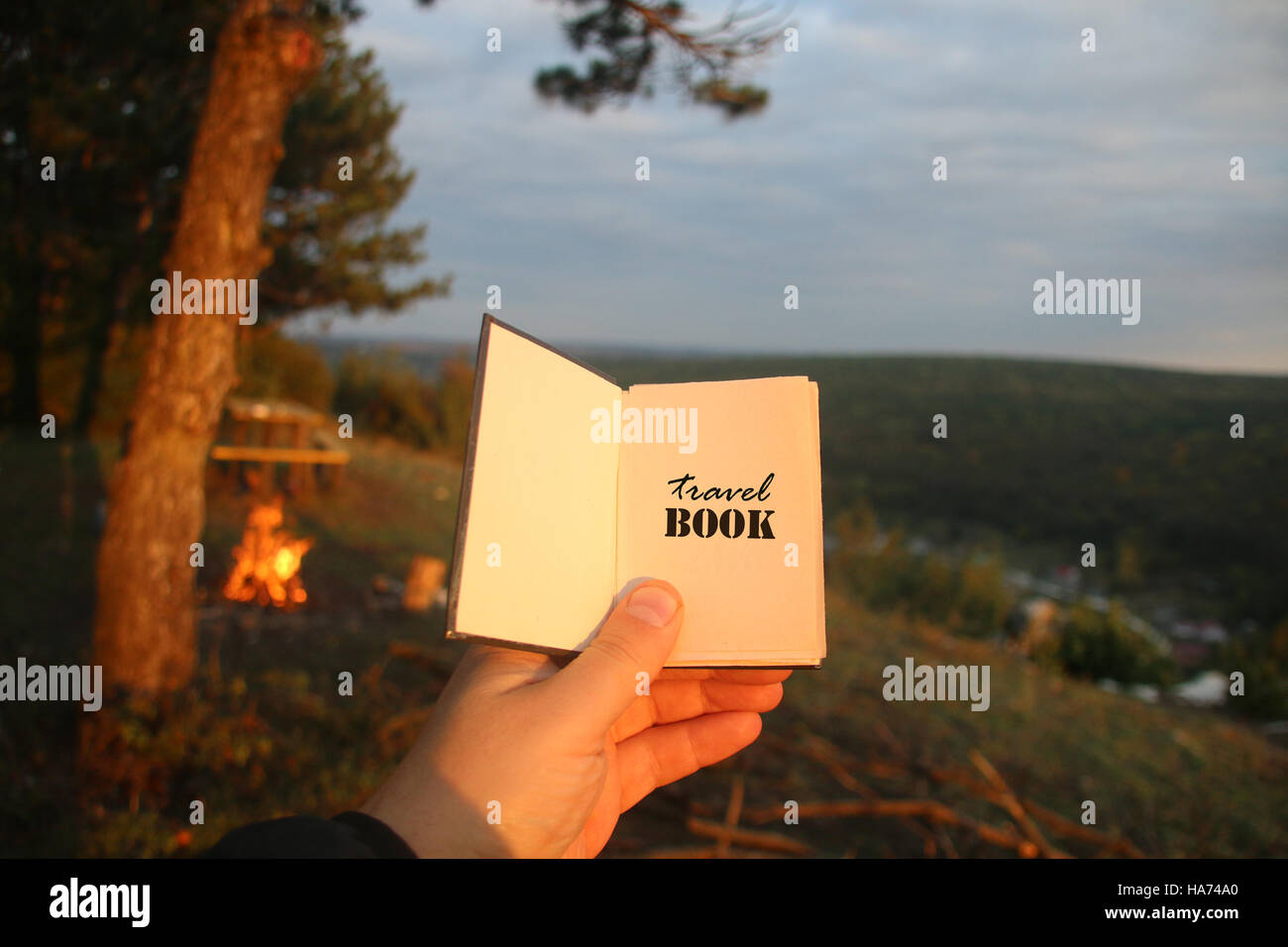 Reise-Buch-Idee Stockfoto