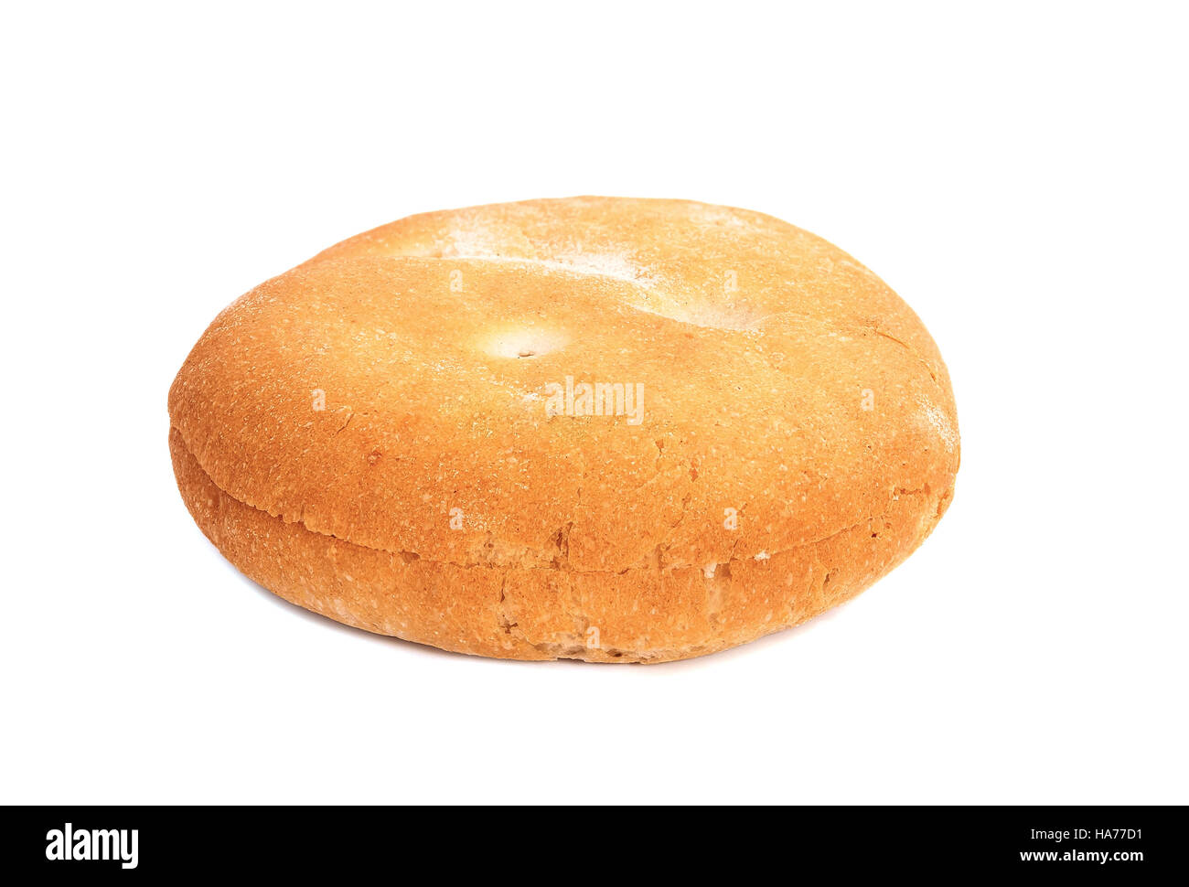 Burger-Brötchen isoliert auf weißem Hintergrund mit Beschneidungspfad Stockfoto