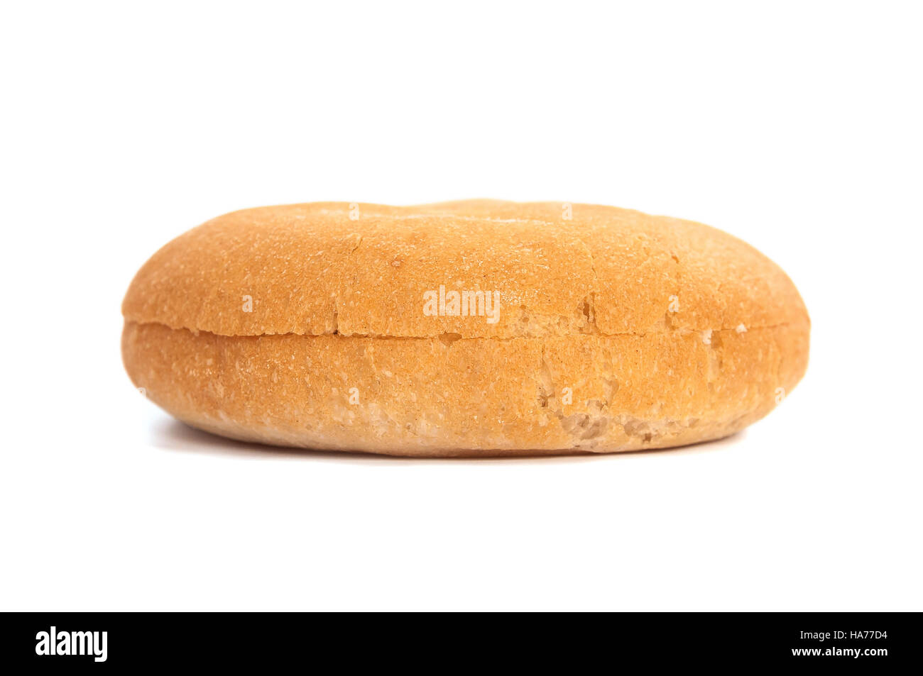 Burger-Brötchen isoliert auf weißem Hintergrund mit Beschneidungspfad Stockfoto
