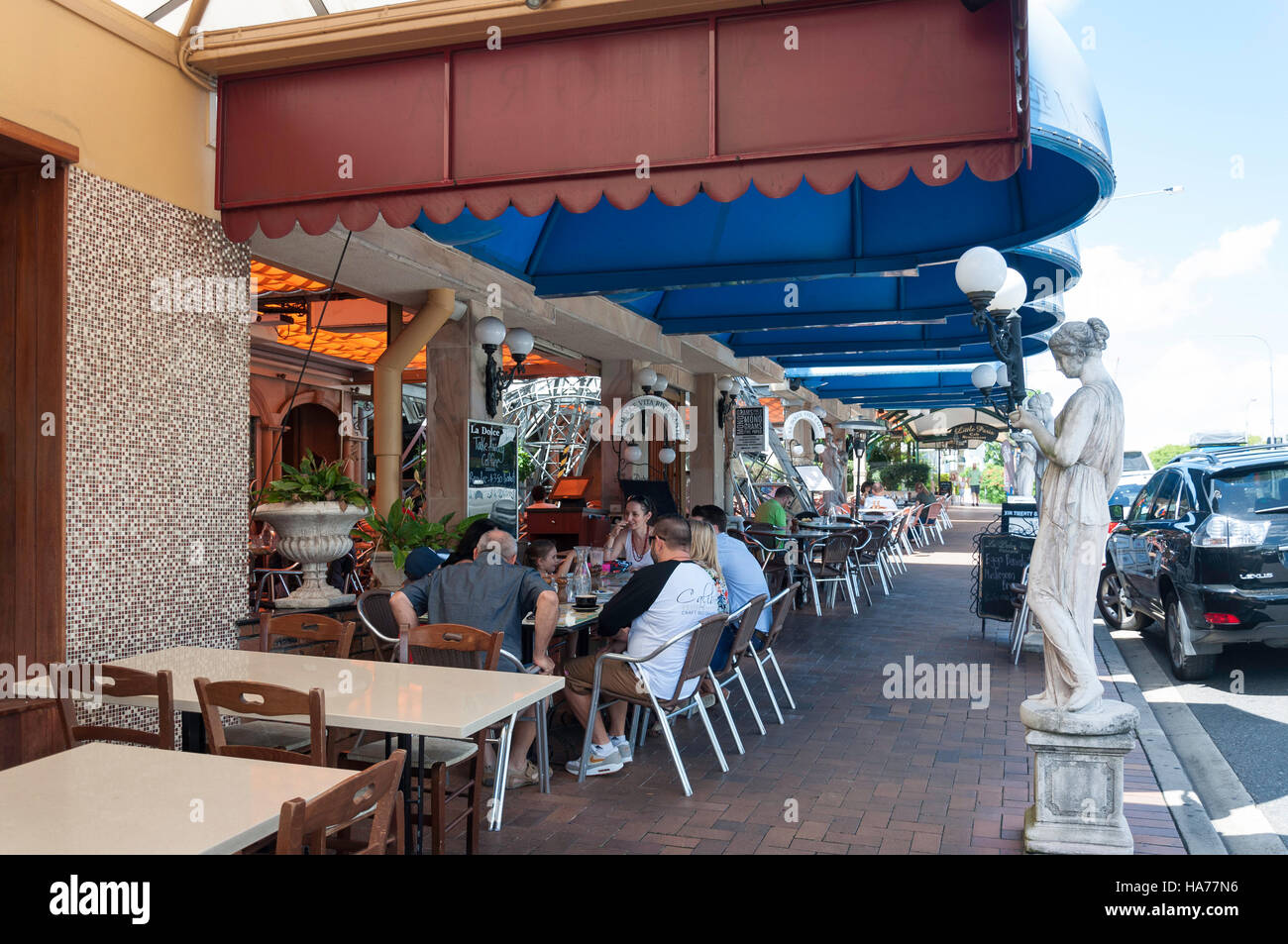 La Dolce Vita Restaurant Savoir-Faire Residence Park Road, Milton, Brisbane, Queensland, Australien Stockfoto