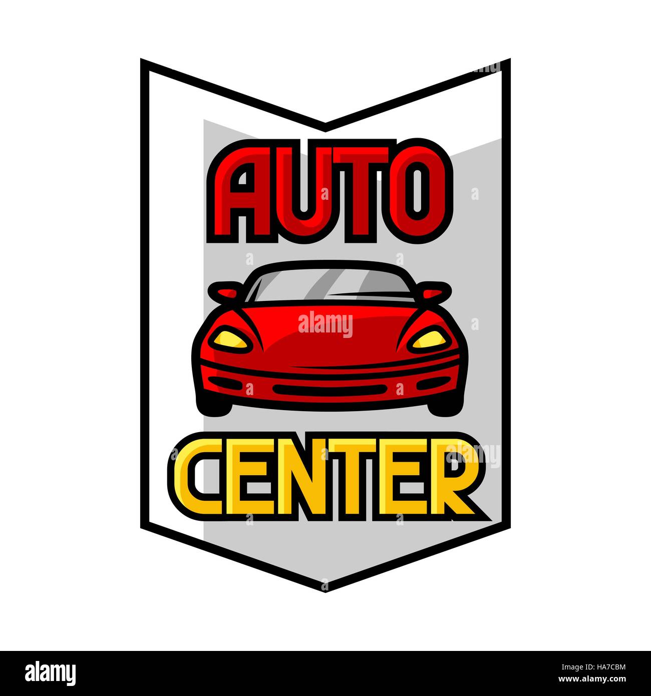 Auto-Reparatur-Konzept mit Service-Objekte und Gegenstände Stock Vektor