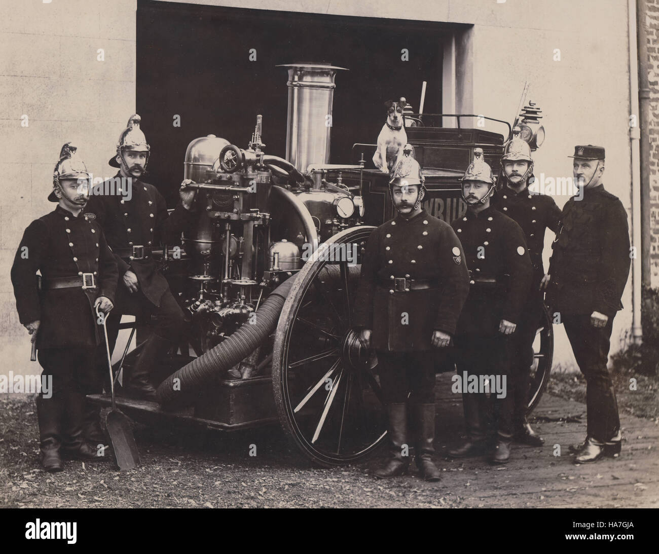 Historisches Archiv Bild von Newbury Feuerwehr 1900 Stockfoto