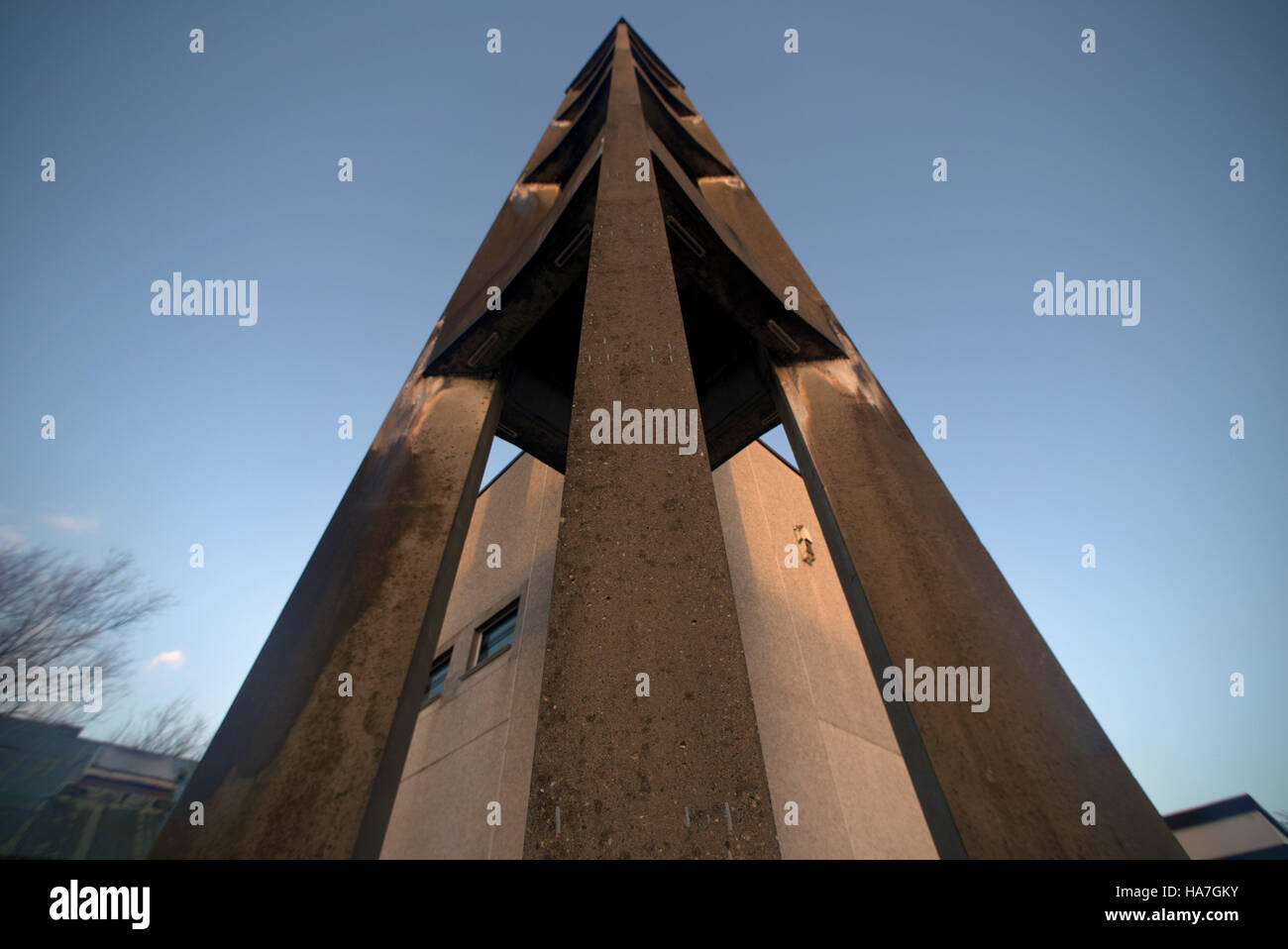 Abbotsford Pfarrkirche Clydebank Architekturansichten Grafik Stockfoto