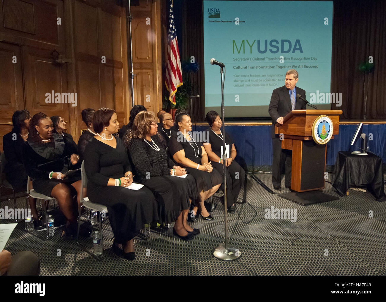 Der Schwarze in der Regierung (BIG) Chor trat beim Kulturwandel-Anerkennungstag des USDA auf, feierte die Vielfalt und hob die Bedeutung der Repräsentation in Regierungsinstitutionen hervor. Stockfoto