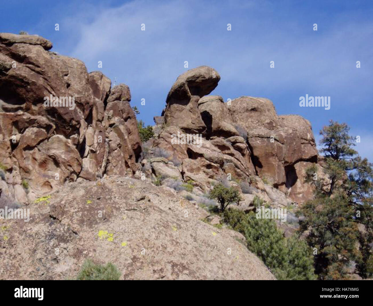Big Rocks Wilderness in Nevada ist ein geschütztes Gebiet, das für seine einzigartigen geologischen Formationen bekannt ist und ein Schutzgebiet für Wildtiere bietet und vielfältige Ökosysteme unterstützt. Stockfoto