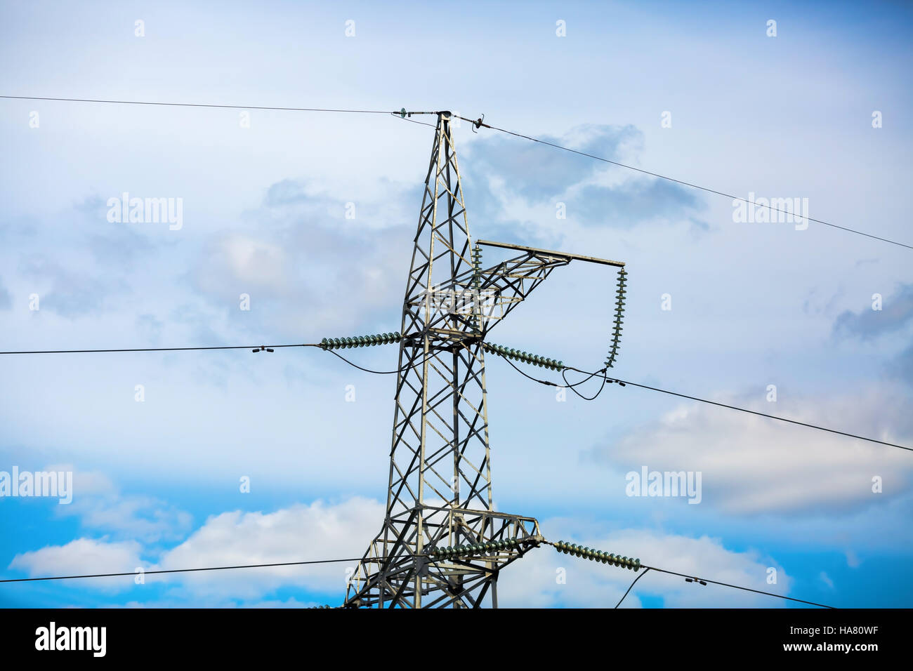 Hochspannungs-Turm Stockfoto