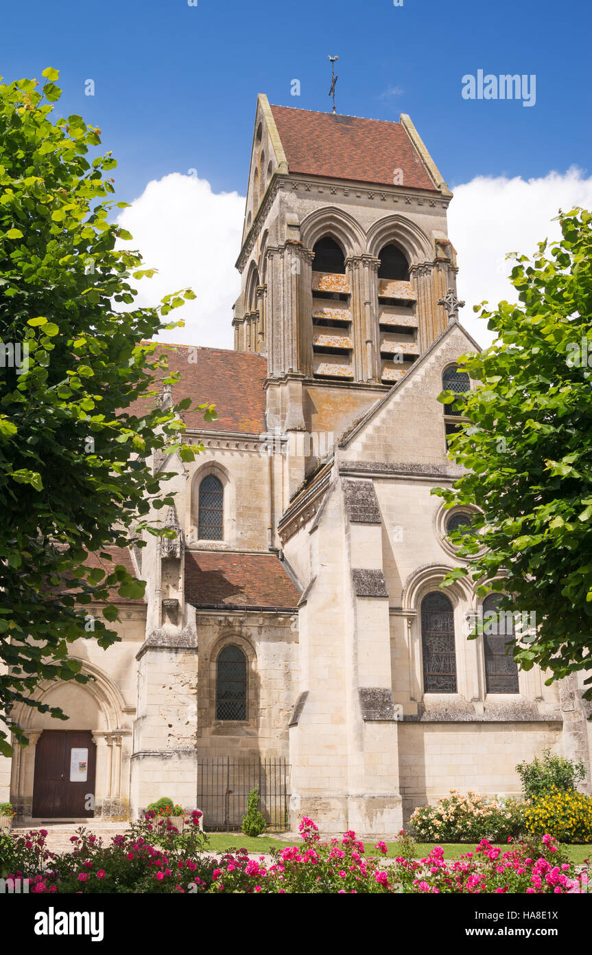 Turm der St.-Martin-Kirche, Ambleny, Picardie, Frankreich, Europa Stockfoto