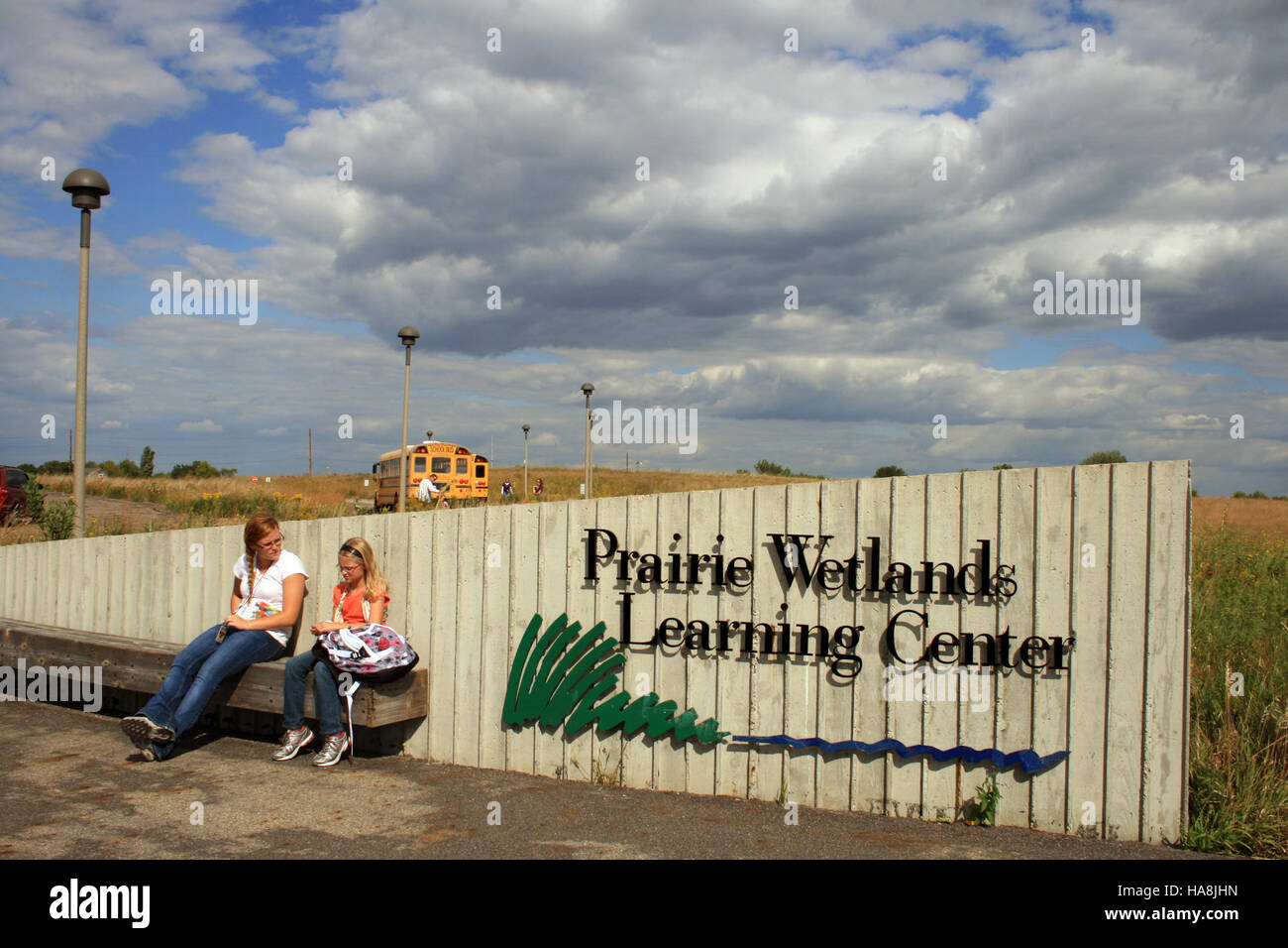 Das Prairie Wetlands Learning Center bietet Bildungsprogramme an, die sich auf Feuchtgebiete konzentrieren, wobei der Schwerpunkt auf Naturschutz, Wildtiermanagement und Umwelterziehung im Mittleren Westen der USA liegt Stockfoto