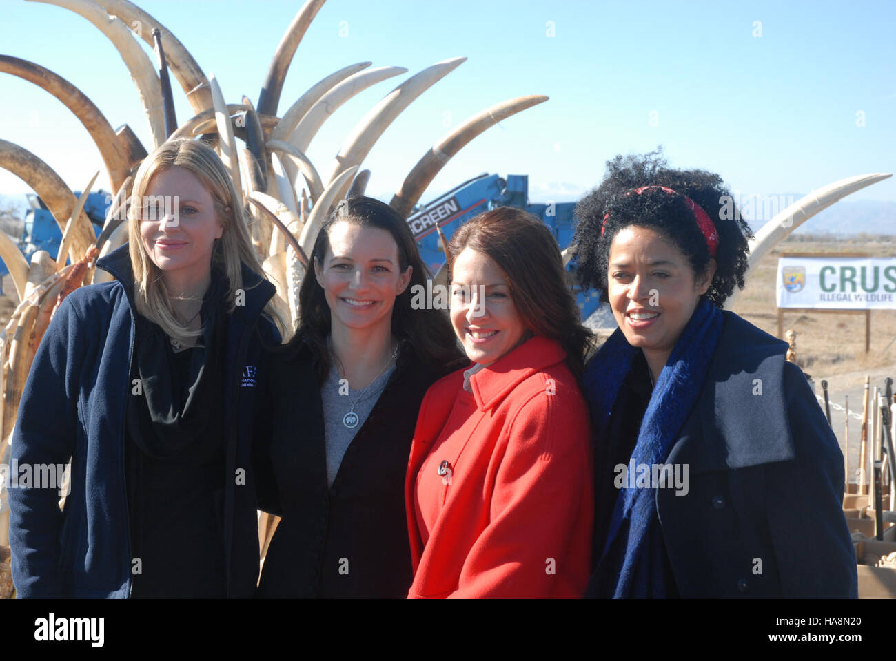 Usfwsmtnprairie zeigen 10860387323 prominente Unterstützung für Naturschutz an die US-Ivory Crush. Stockfoto