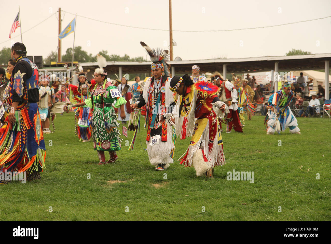 Tanzende Krähen auf der Krähenmesse in einem Nationalpark erfassen das kulturelle und natürliche Erbe der Region und zelebrieren die Bedeutung der Tierwelt und der indigenen Traditionen für die Erhaltung der Ökosysteme. Stockfoto