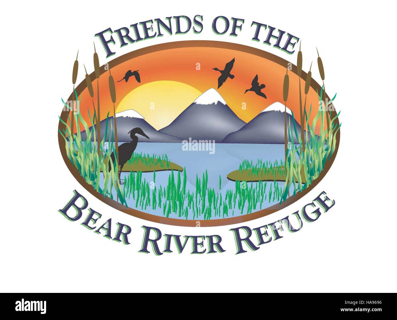 Usfwsmtnprairie 7882495740 Partner; Freunde des Bear River Refuge Logos Stockfoto