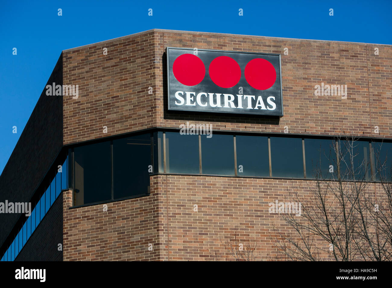 Ein Logo Zeichen außerhalb einer Einrichtung von Securitas in Parsippany, New Jersey am 5. November 2016 besetzt. Stockfoto