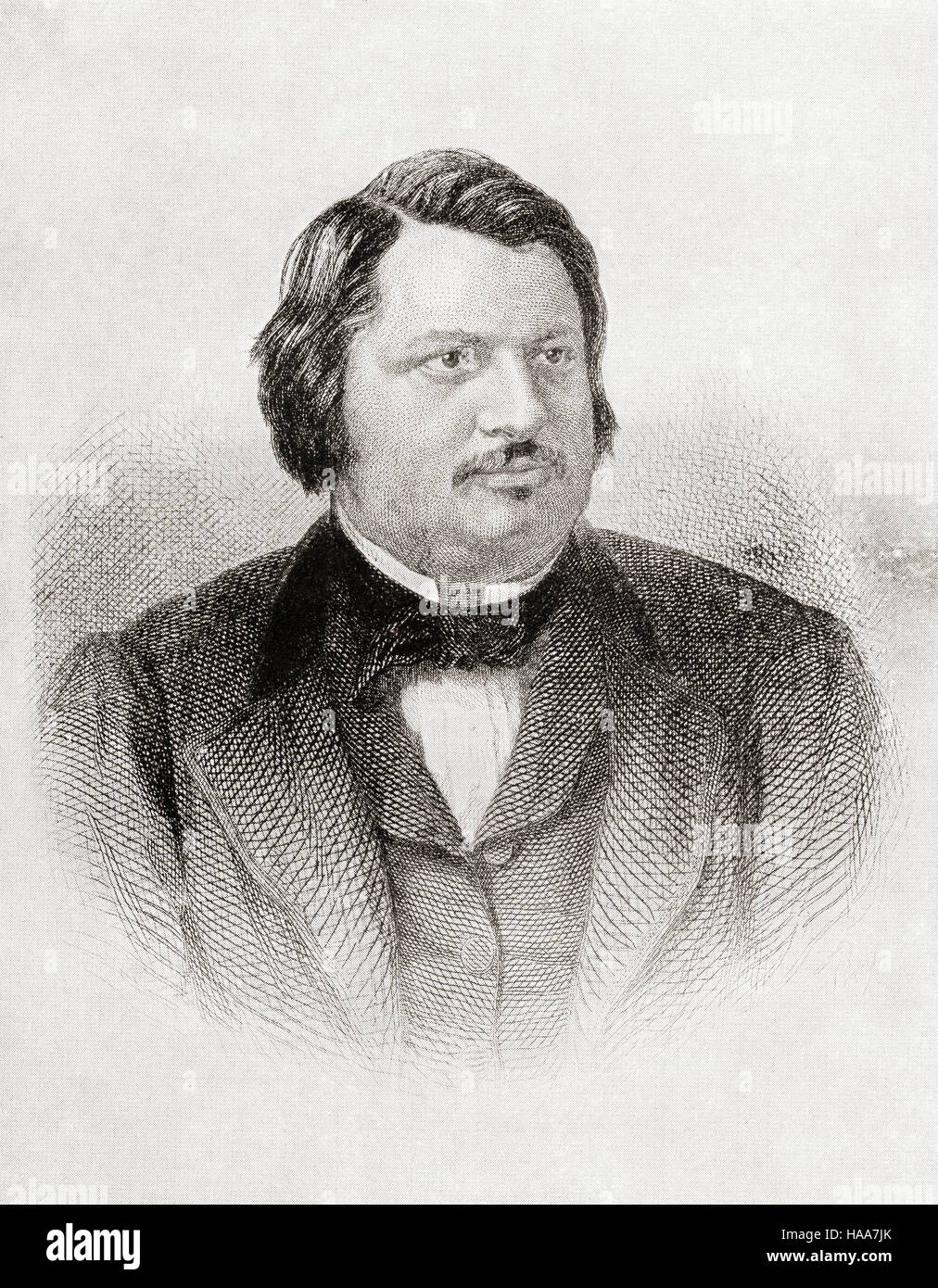 Honoré de Balzac, 1799-1850.  Französischer Schriftsteller und Dramatiker. Stockfoto