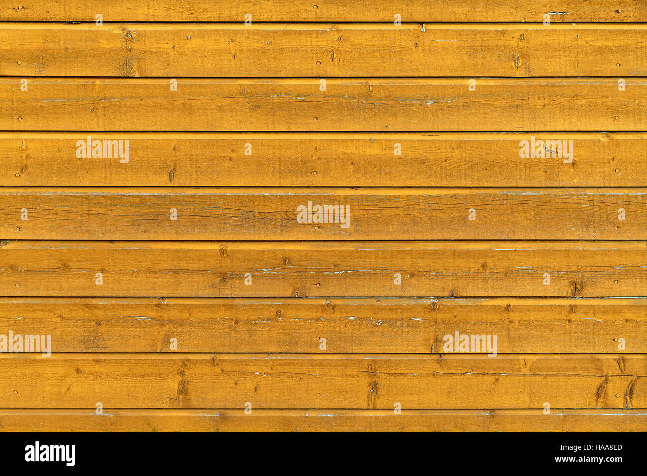 Gelbe ländlichen Holzwand, close-up Hintergrundtextur Foto Stockfoto