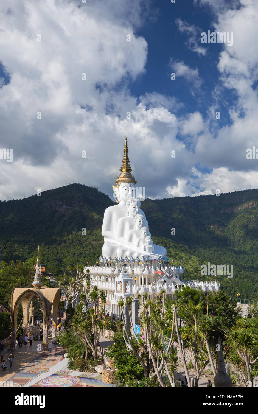 Fünf Buddhas Kaeo Tempel Wat Phra Thad Pha Sohn, Thailand Stockfoto